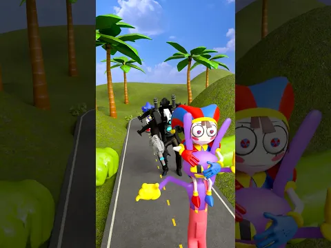 Skibidi Toilet vs Baby TV Cars Crossing Two Giant Slap Hands in Bollards #shorts #skibiditoilet