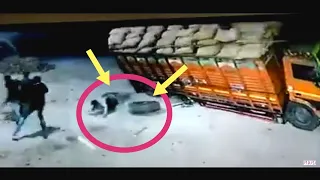 100% really lucky guys great miraculous escape from truck topple accident Live video delete