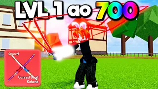 ADM ME DESAFIOU DO 1 AO 700 COM CURSED DUAL KATANA NO BLOX FRUITS (ROBLOX)