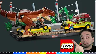 New LEGO Jurassic Park & World reveals! T.rex Breakout, Triceratops Pickup Ambush, Pyroraptor & Dilo