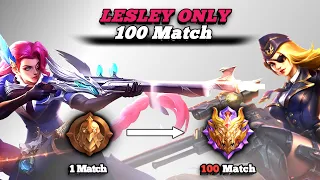 100 Pertandingan Namatin Mobile Legends tapi Lesley Only