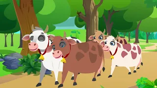 The Tiger and the Cows | Hindi Stories for Kids |BY TINY DREAMS FAIRY TALES AND STORY GHYAN TV