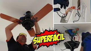 Como instalar VENTILADOR de TETO: Melhor PASSO a PASSO da INTERNET ✅