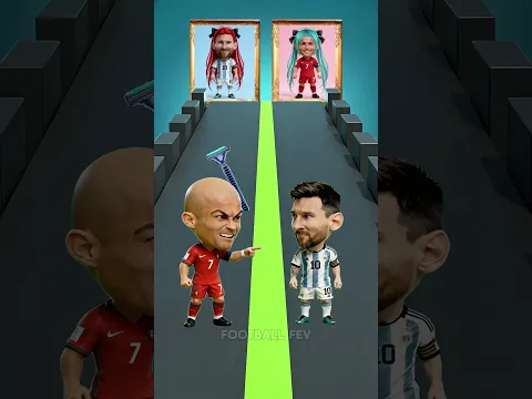 RONALDO & MESSI in the Bald Run!🔥  #ronaldo #messi #shorts