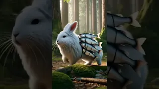 #motivation #kindness #💞 rabbit trying to save the cat ##🐇🐰🙇💞💞