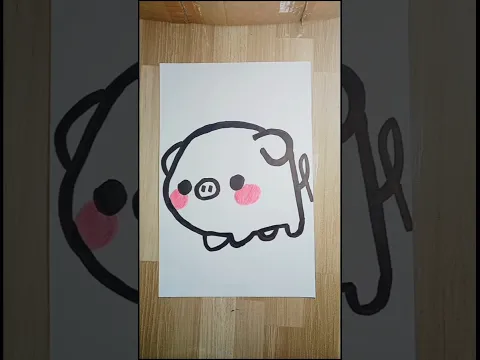🔥🛑Como dibujar un CERDITO kawaii | how to draw a cute pig #sketch