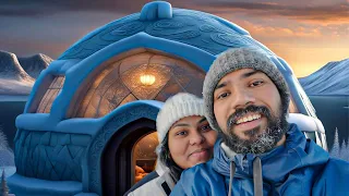 🔴😳അമ്പോ ഒന്നൊന്നര igloo House🧊🏠 | We built an igloo house in Finland#mallusinfinland #igloo