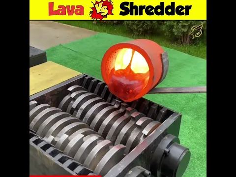Shredder Machine Vs Lava Experiment 🌋 😲 #shorts