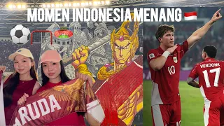 Timnas Indonesia menang 🇮🇩😭The Young Sisters Vlog ✨👭🏻