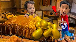 ตามหาไข่ทองคำ บ้านยักษ์ เล่นซ่อนแอบเที่ยวสวนสนุกดรีมเวิลด์ | พี่โฟล์คและน้องแฝด