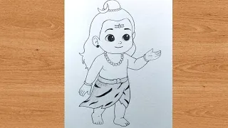 Baby bholenath baba easy pencil drawing | mahadev art@TaposhiartsAcademy