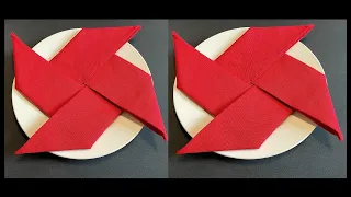 DIY Pinwheel Napkin Fold Tutorial