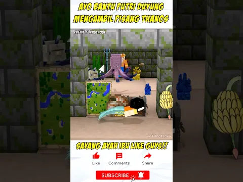 Bantu Putri Duyung mengabil pisang milik Thanos kembali!!!‼️😱#shorts #minecraft #game #funny