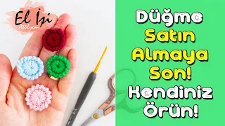 Tığ İşi Örgü Düğme Yapılışı