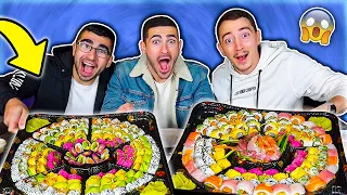 שלישיית הנובים אוכלים 200 סושי !! (10,000 קלוריות)