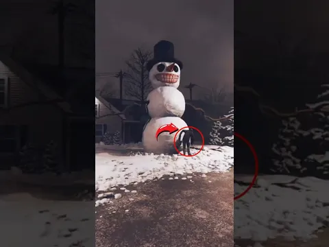 स्नोमैन दिखे तो भाग जाओ! वरना जान से जाओगे 😱 #shortvideo