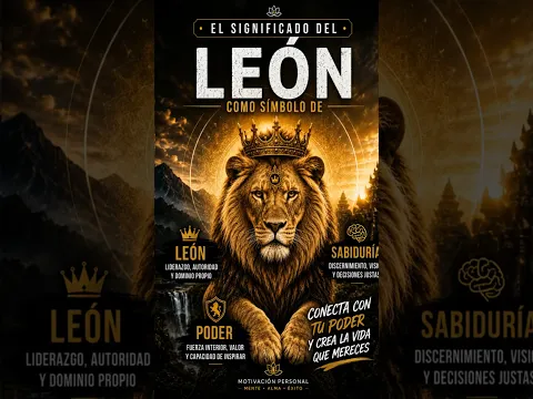 El león como símbolo de poder y seguridad 💯. #MotivacionPersonal #Metas #exito  #InspiracionDiaria