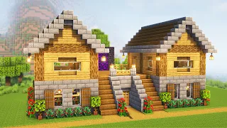 Minecraft Duo Survival House Tutorial⚒️
