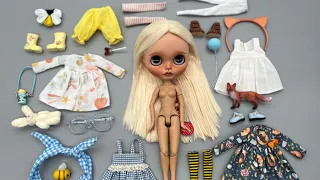 Outfits soñados para muñeca blythe🩵🐝🦊 Cambio de look! #aesthetic #asmr #doll #cute #muñecas 