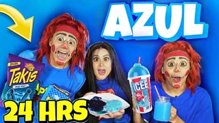 24 HORAS COMIENDO TODO AZUL I Lapizin Crack