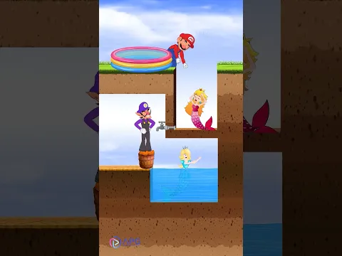 Good Mermaid Peach and Bad Mermaid Rosalina 🐬 Who will Mario Love ❓ ♥️ #shorts