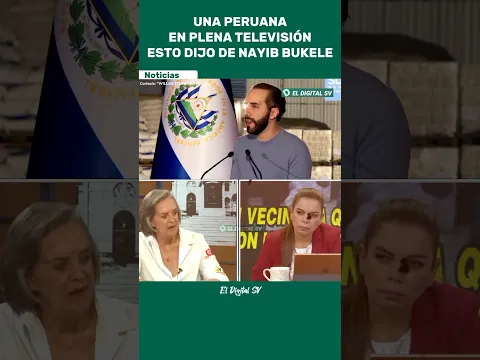 #shorts Una peruana en plena televisión esto dijo del presidente Nayib bukele 😱