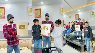 Golden play button unboxing 🎉🤲🏻🥰#youtubeshorts #tranding #viral #islamicvideo