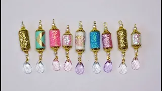 DIY~Sparkly Scrappy Ribbon Beads For Journals & Tags!