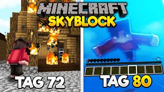Ich habe 80 TAGE Minecraft SKYBLOCK überlebt und DAS ist passiert!