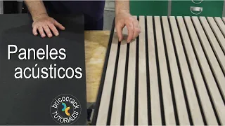 Decorar con paneles acústicos de listones de madera o poliestireno (Bricocrack)