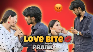 love bite on kishan💋😅|| किशन बहुत गुस्सा होग्या😡 || prank gone wrong🤬 #prank #prankgonewrong 