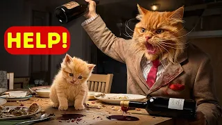 Dog Saves Kitten 🐱 After Drunk Dad Throws It Out 🚨