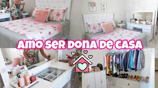 ROTINA DOMÉSTICA: LIMPEZA E ORGANIZAÇÃO DO QUARTO DE CASAL E CLOSET! BIA MIRANDA