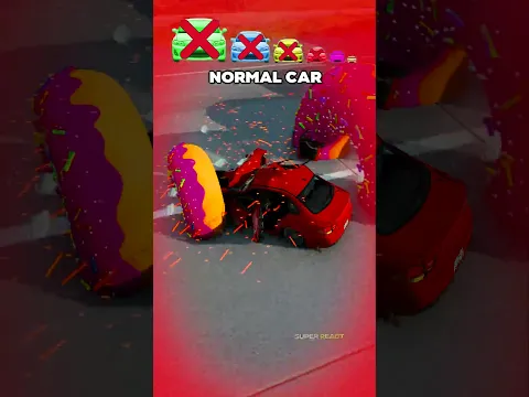 Big & Small car vs 10 Donuts - BeamNG.Drive
