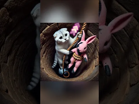 This rabbit was pink! 🐇🌧️