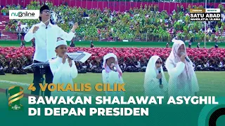 🔴Bikin Nangis! Kolaborasi 4 Vokalis Cilik, Addie MS & Banser Bawakan Shalawat Asyghil di 1 Abad NU