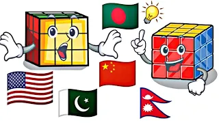Easiest way to make different countries flags on cube😱