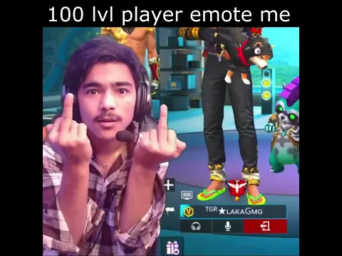 100 level player se liya laka ne emote ka badla👿 #lakagaming #viral #shorts