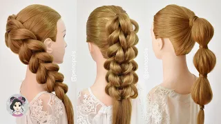 3 PEINADOS HERMOSOS y CUTE ❤️ TRENZAS LINDAS con VOLUMEN PASO A PASO