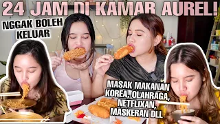 24 JAM DI KAMAR AUREL!! KITA MASAK & MUKBANG DI KAMAR!