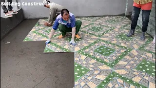 Construction Techniques Of Brick Tiling For The 2nd Floor Outdoor Playground For The House