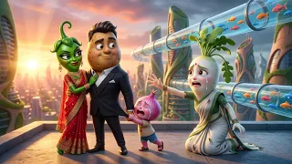 आलू ने अमीर मिर्ची के चक्कर में छोड़े अपने बीवी बच्चे 😭 | फिर मूली ने बना दिया खुद का गेराज 😲 