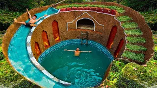 365 Day Build Million Dollar Projects With Swimming Pool Water Slide And Underground House