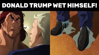 Donald Trump Wets Himself After Meeting Yujiro Hanma in Baki Anime
