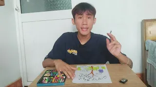 Hướng dẫn tô màu bức tranh 2 đứa trẻ trồng cây xanh.