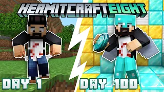 The First 100 Days Of Hermitcraft Season 8! - Will I survive?
