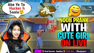 Noob Prank On Cute Youtuber No 1 video Of Free Fire🤣