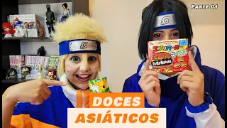 Experimentando doces asiáticos