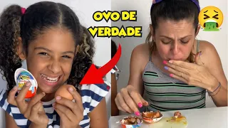 Maria mordeu um ovo de verdade - Trollagem do Kinder Ovo