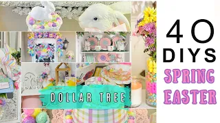 🌿40 DIY DOLLAR TREE DECOR CRAFTS WREATH/GARLAND/BUNNIES/TREATS EASTER/SPRING🌿"I love Spring" ep 23